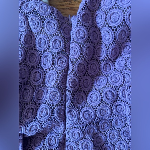 Anthropologie | Maeve Dusty Lilac “Gathered Lace” Eyelet Dress - Picture 6 of 6